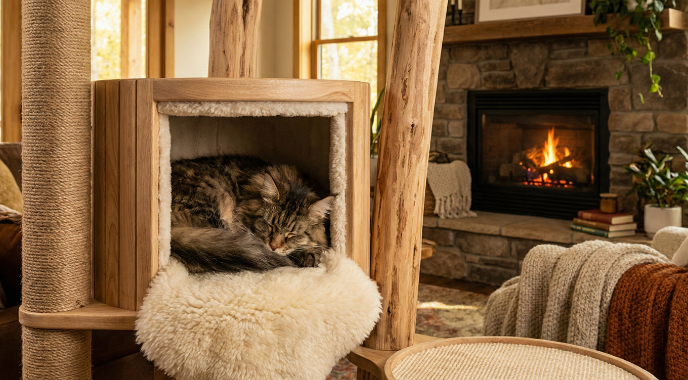 Pourquoi le bois est indispensable pour les chats Maine Coon ?