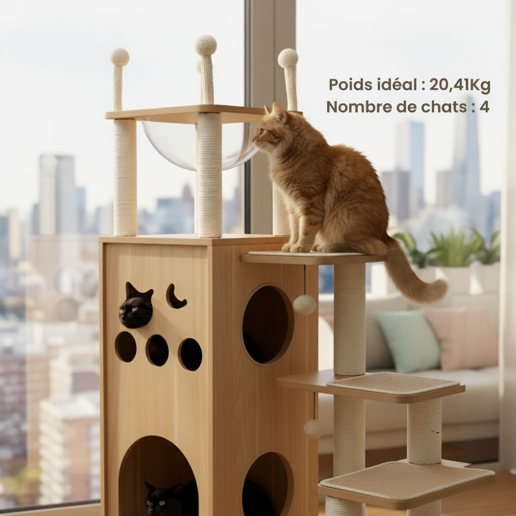 arbre-a-chat-en-bois-130cm-larbre-bibliotheque-avec-bulle-maximum-poids