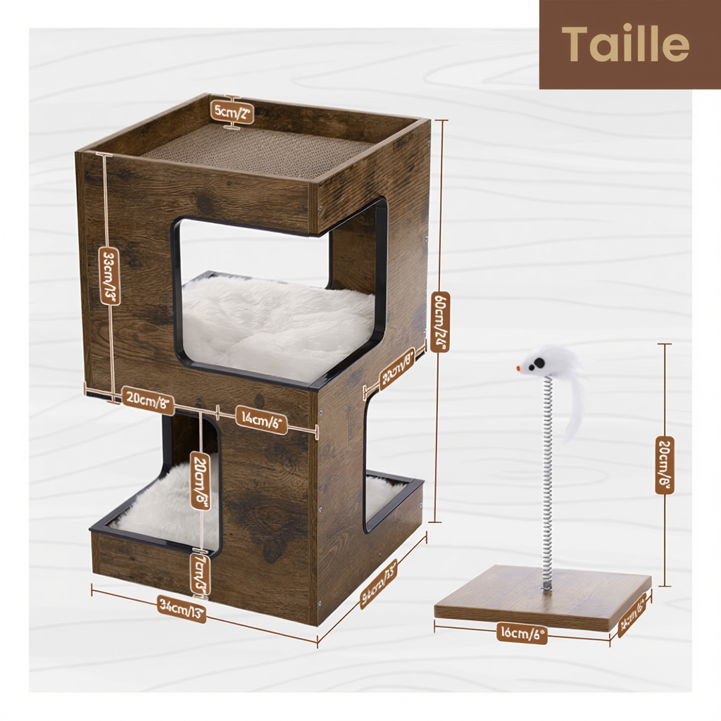 arbre-a-chat-en-bois-la-table-cubique-avec-niche-et-coussins-marron-table-de-nuit-avec-chat-dimensions