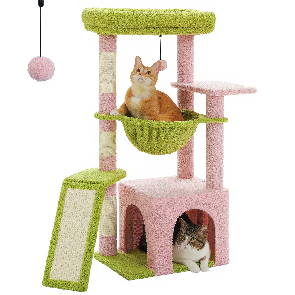Arbre à Chat Design 91 cm avec Hamac et Niche