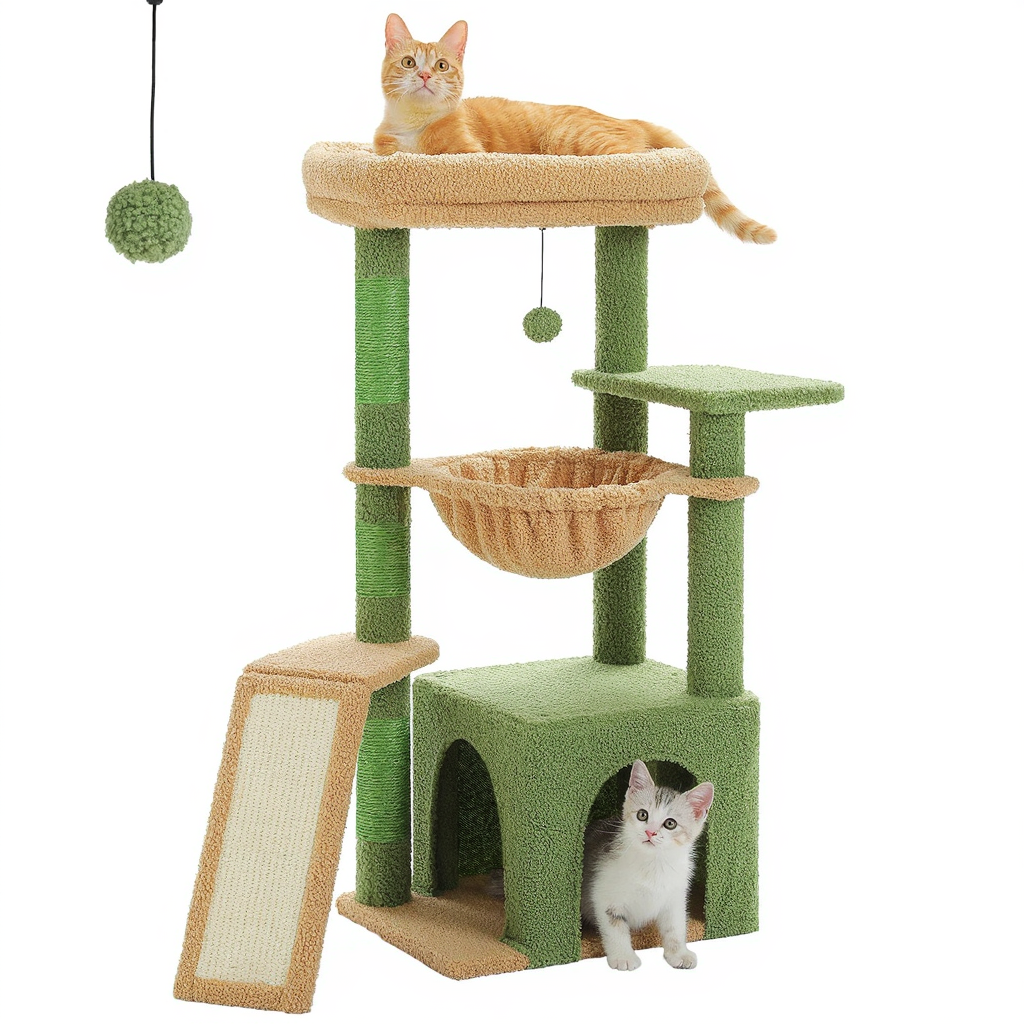 Arbre à Chat Design 91 cm avec Hamac et Niche