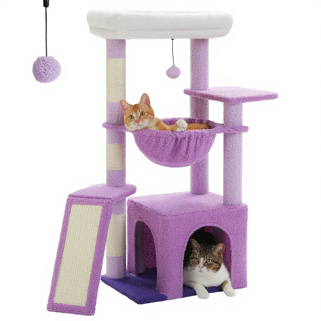 Arbre à Chat Design 91 cm avec Hamac et Niche